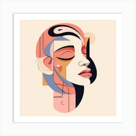 Abstract Portrait Of A Woman 24 Art Print