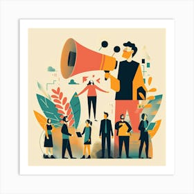 Illustration Of A Group Of People 2 Art Print