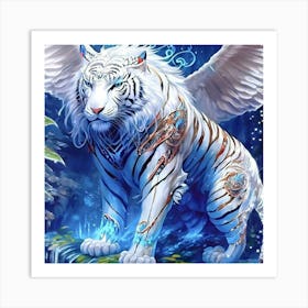 White Tiger Art Print