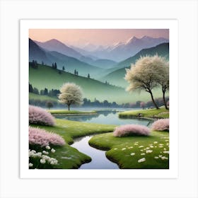 Landscape Painting 48 Art Print