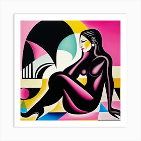 Her in abstract 12 Art Print