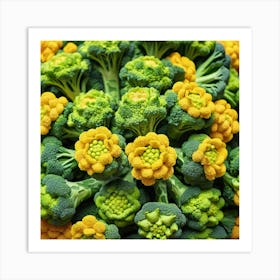 Close Up Of Broccoli 13 Art Print