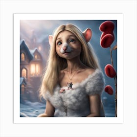 mouse girl Art Print