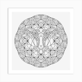 Aquatic Mandala 08 Art Print