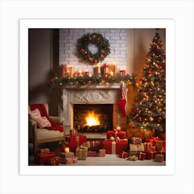 Christmas In The Living Room 2 Art Print