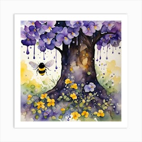 Bee Tree Art Print