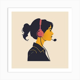 Call Center Worker Art Print