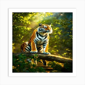 Tiger In The Forest Art Print