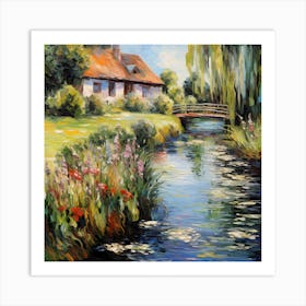 Soothing Strokes: Van Gogh's Riverside Retreat Art Print