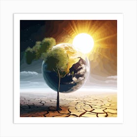 Earth And The Sun Art Print