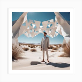 Man In The Desert 69 Art Print