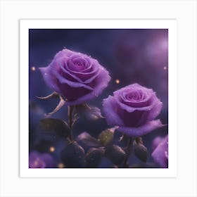 Purple Roses 2 Art Print