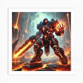 Warlord Atrion Molten Fury Scifi Art Print