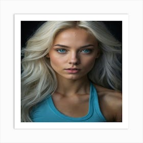 Portrait Of A Beautiful Young Woman Art Print