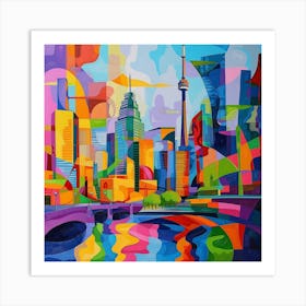 Abstract Travel Collection Toronto Canada 2 Art Print