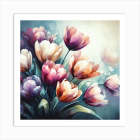 Tulips In A Vase 1 Art Print