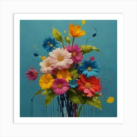 Flowers In A Vase 4 Art Print