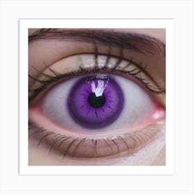 Purple Colored Contact Lens Art Print