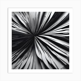 Black And White Paper Flower Art Print