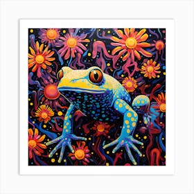 Frog In The Garden Art Print