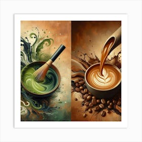 Coffee And Matcha Art Print