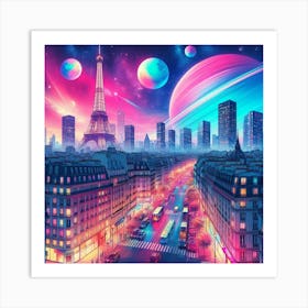 Paris Cityscape Art Print