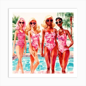 Barbie And Friends Art Print