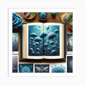 Book Of Mushrooms Art Print