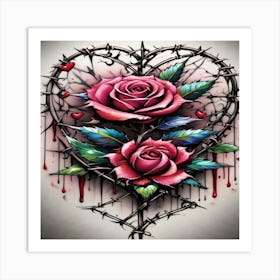 Roses And Thorns Art Print