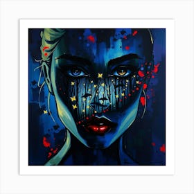 Blue Girl Art Print