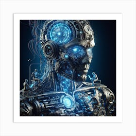 Futuristic Robot Art Print