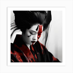 Artjuicebycsaba Close Up Style Minimalist Zen Japanese Noh Thea 3e0913db 61b3 4266 8ce7 95209cdf97ec Denoised Upscaled X4 Art Print