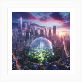 Futuristic Cityscape 123 Art Print