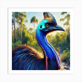 Cassowary bird painting Art Print