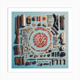 Collection Of Weapons Art Print