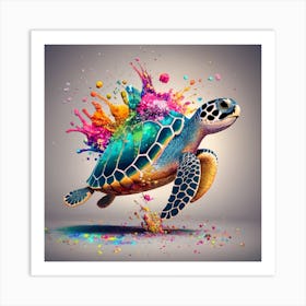 Colorful Turtle Art Print