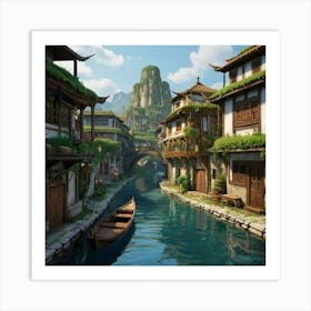 Chinese Village 12 Art Print