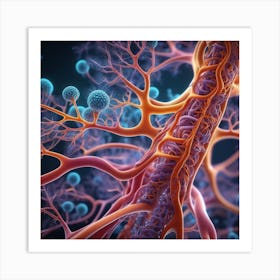 3d Rendering Of A Blood Vessel Art Print