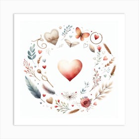 Love and Heart Valentine's Day 5 Art Print