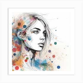 Frau, Gesicht 14 Art Print