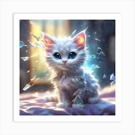 Cute Kitten With Blue Eyes 5 Art Print