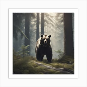 Bear In The Forest 19 Art Print