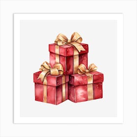 Christmas Gift Boxes 1 Art Print