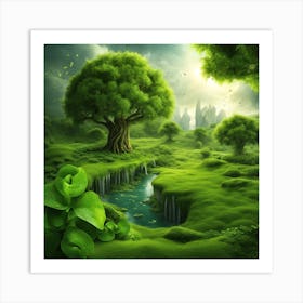 Green Forest Art Print