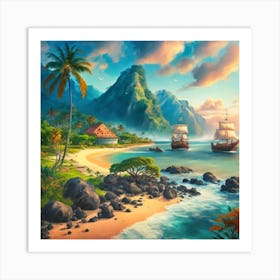 Of A Tropical Island 1 Art Print