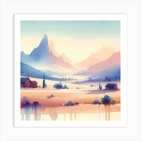 Watercolor Landscape 25 Art Print