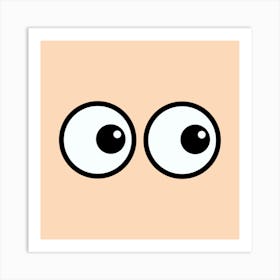 I See You Eyes Peach Art Print