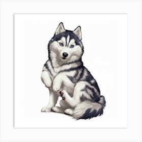 Siberian Husky 1 Art Print