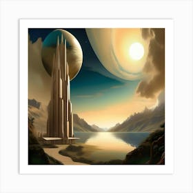 Space Tower Art Print