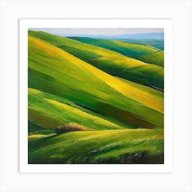 Green Hills 3 Art Print